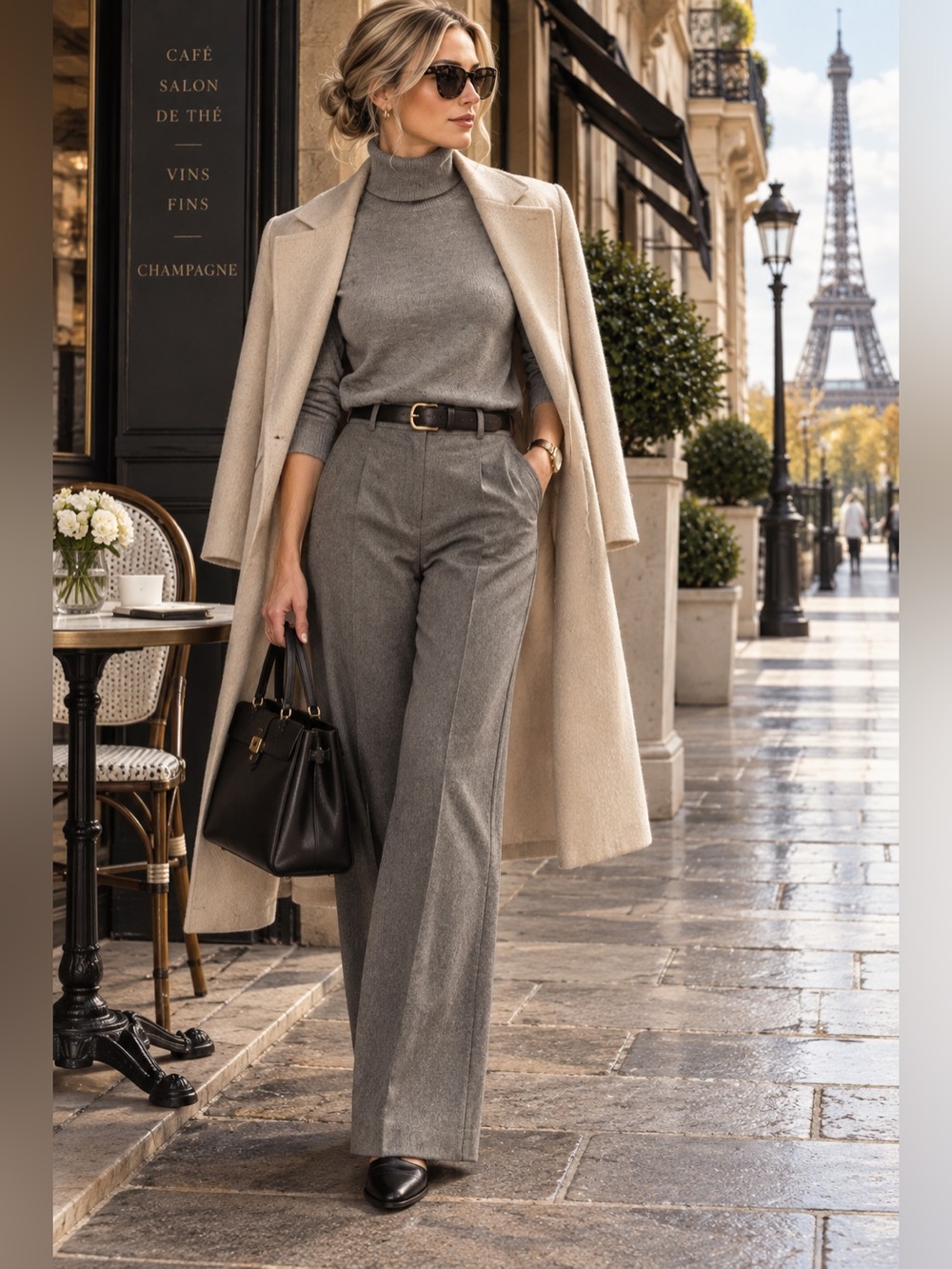 Women's Gray Turtleneck Sweater - Refined Everyday Knit